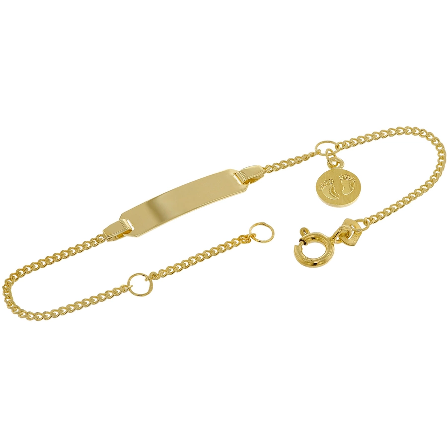 trendor 41611 Kinder-Armband mit Gravur 3338K Gold 14 cm gold