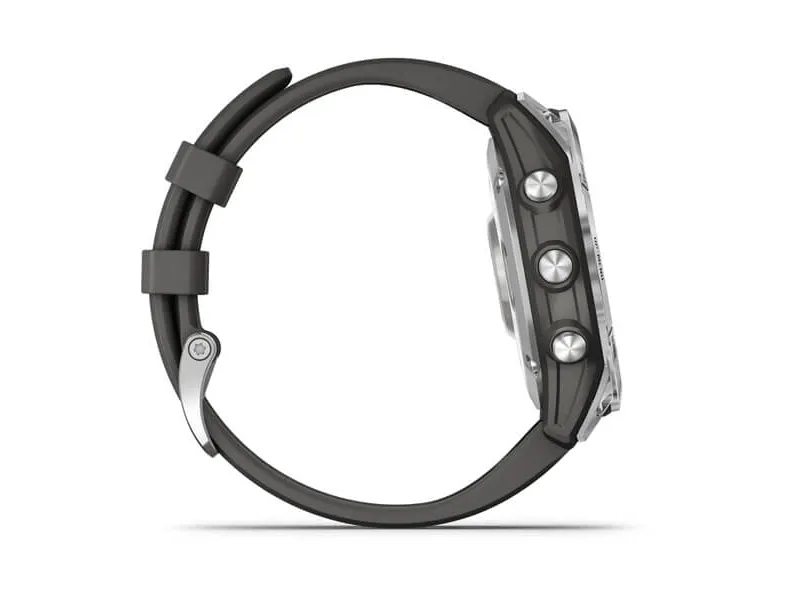 Garmin fenix 7 - 47 mm - sølv - sportsur med bånd - silikone - grafit - håndledsstørrelse: 125-208 mm - display 1.3