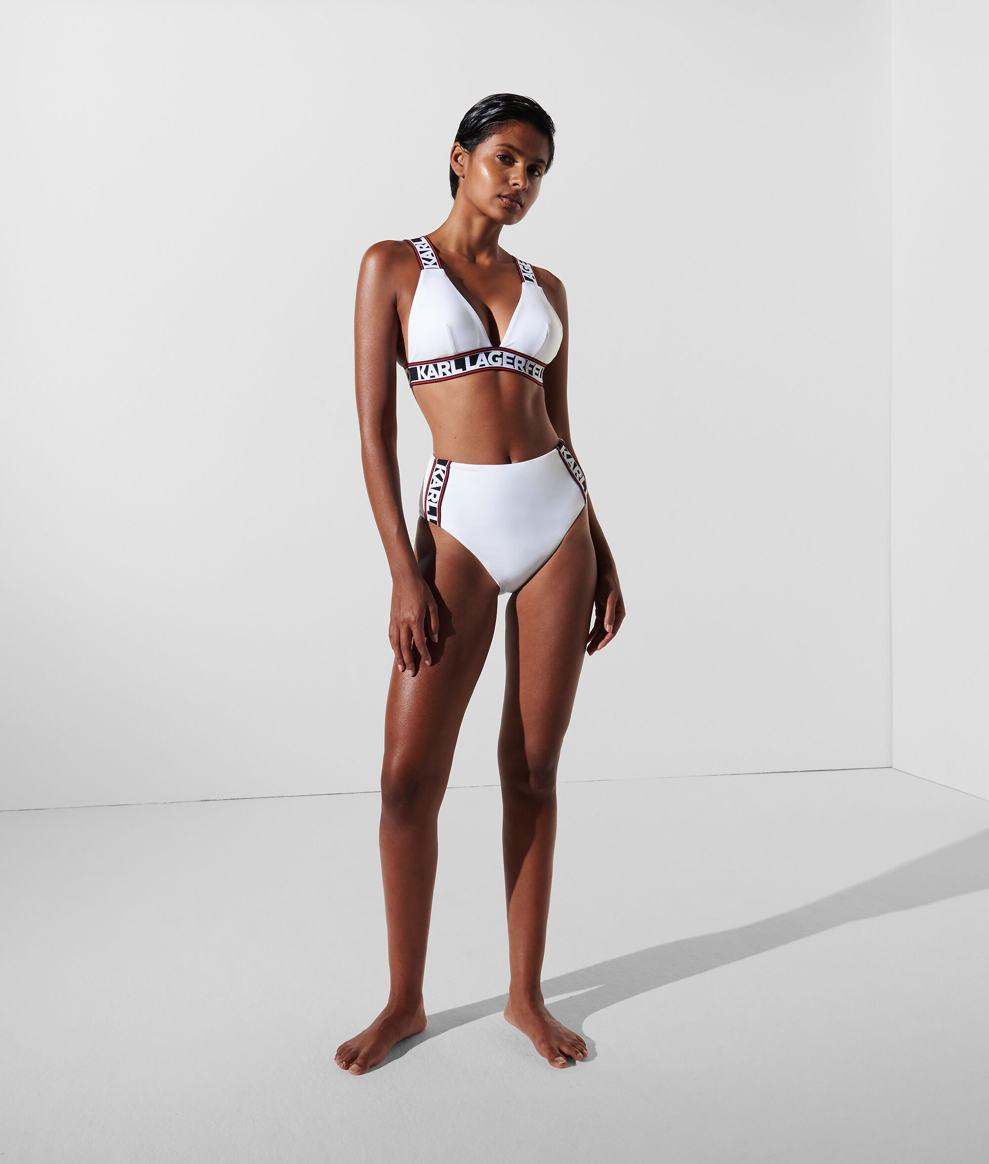 BAS DE BIKINI TAILLE HAUTE AVEC LOGO ESSENTIAL KARL