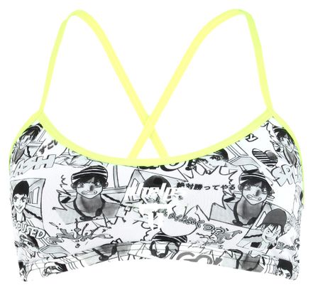Haut Maillot de Bain 2-Pièces Femme Michael Phelps Manga Racing Back / Noir / Jaune
