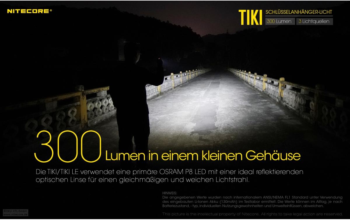 Taschenlampe Tiki 300 LumenLED-Taschenlampe