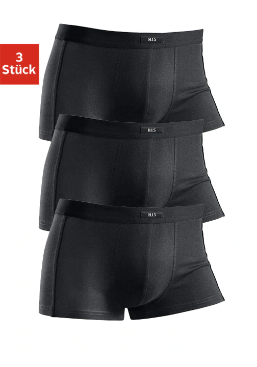 H.I.S Hipster, 3 Stk. knapp sitzende Boxershorts aus Baumwollmischung