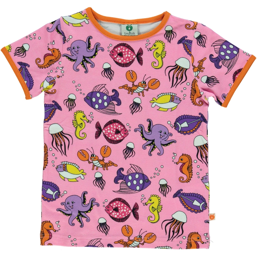Smafolk T-Shirt Fish sea pink