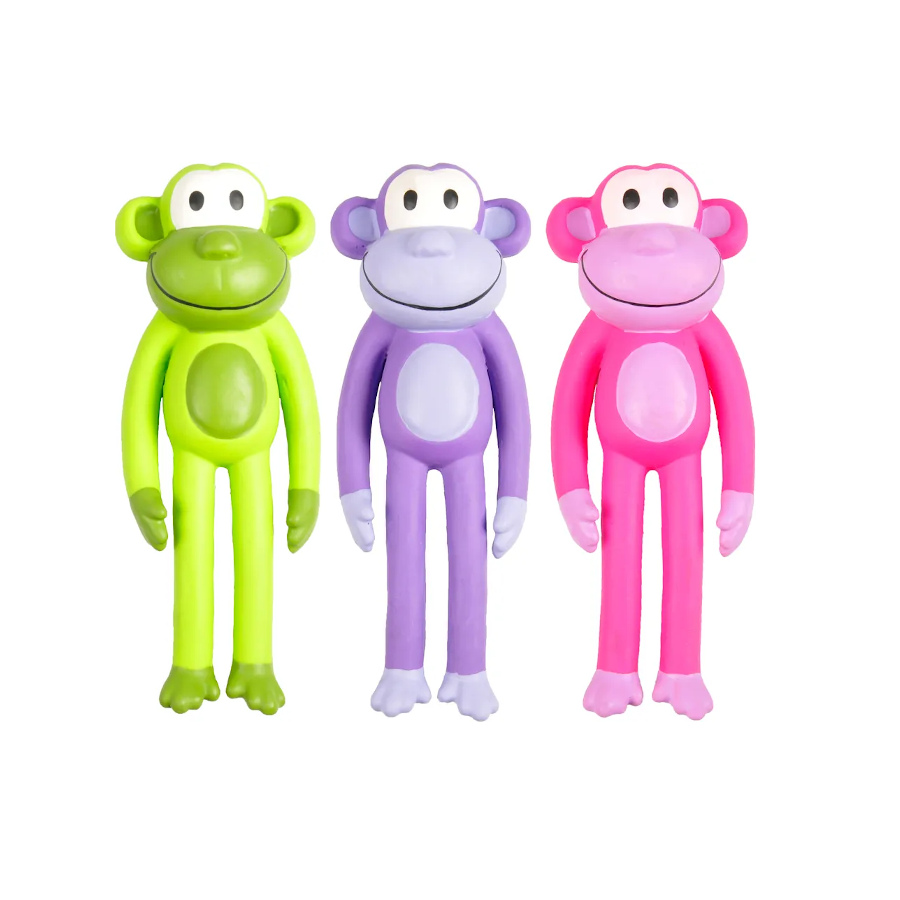 Brinquedo de látex para cães em formato de macaco flamingo