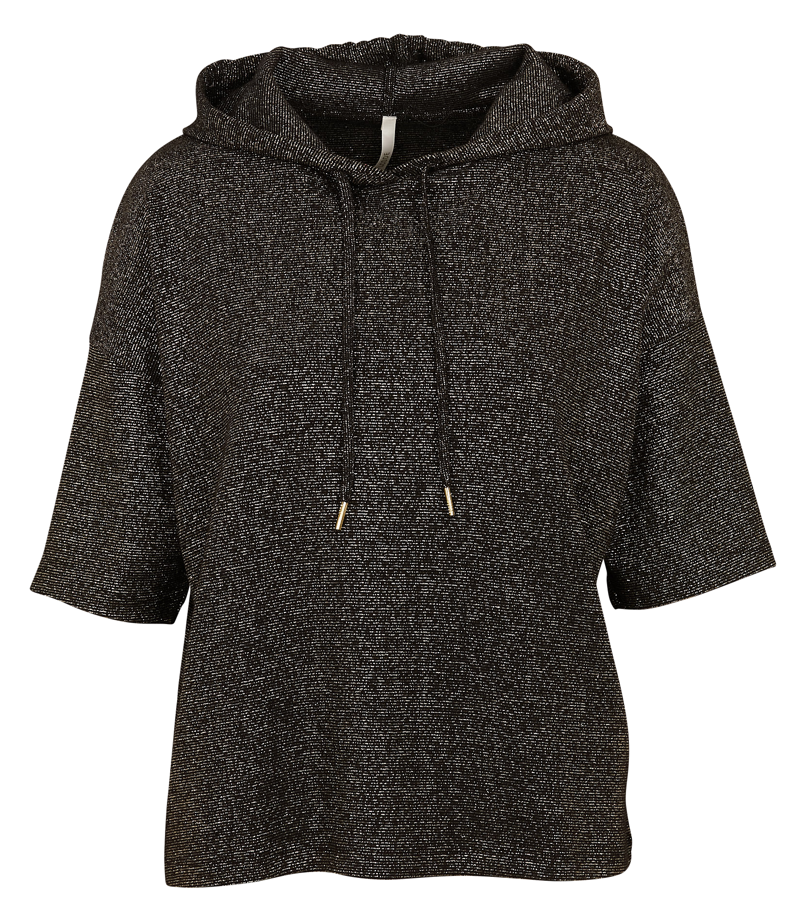 Tee-shirt à capuche en coton mélangé | Noir