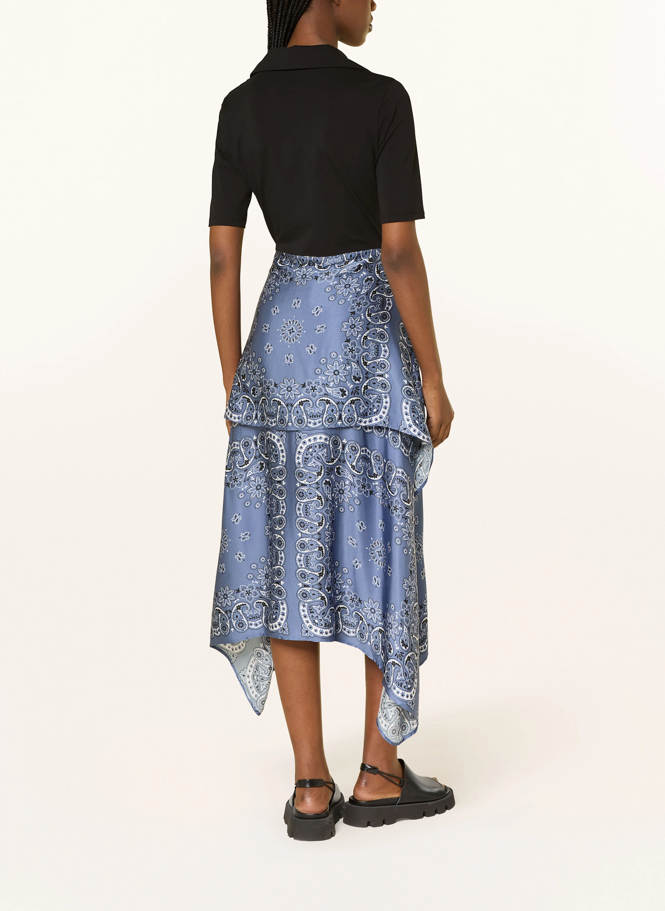 maje Kleid im Materialmix