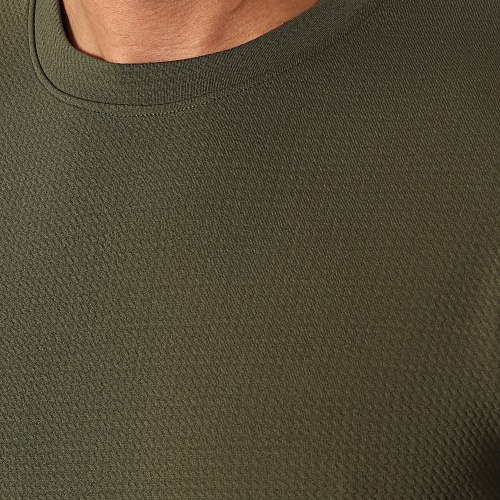 Sweat Crewneck Texturé Waffle 0546 Vert Kaki