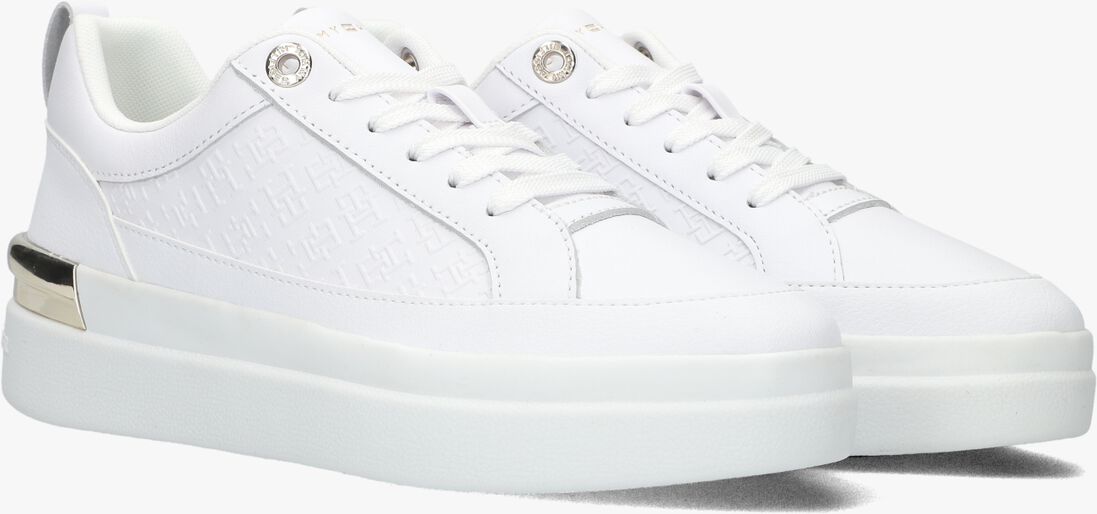TOMMY HILFIGER witte tommy hilfiger lage sneakers lux court monogram