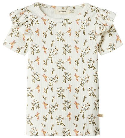 Lil' Atelier T-Shirt - NmfLavo - Coconut Milch/Summen Bird