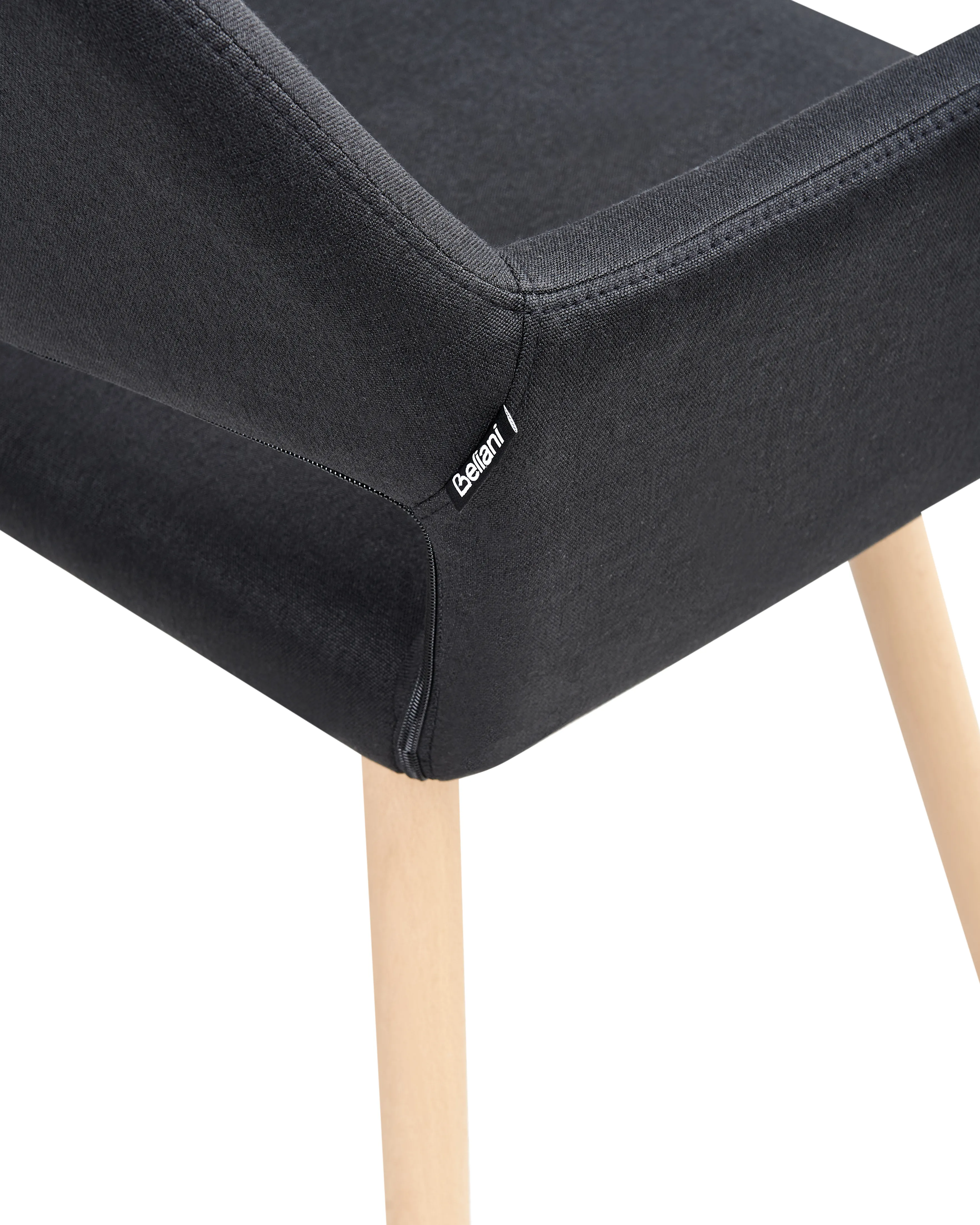 Set van 2 eetkamerstoelen CHICAGO Stof Zwart