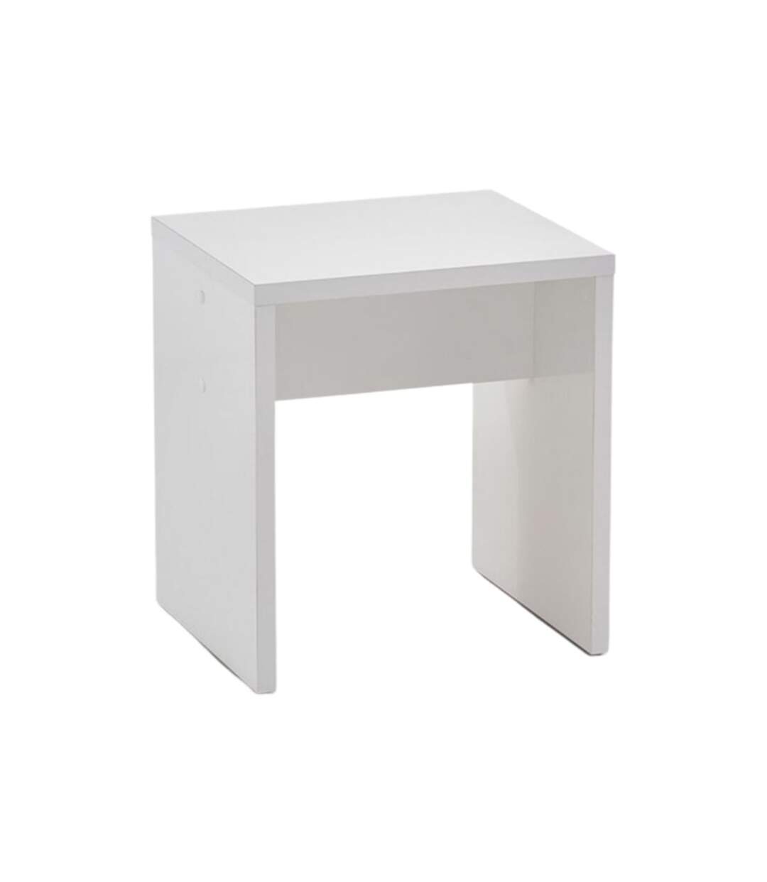 Paris Prix - Tabouret Design noble 44cm Blanc Brillant