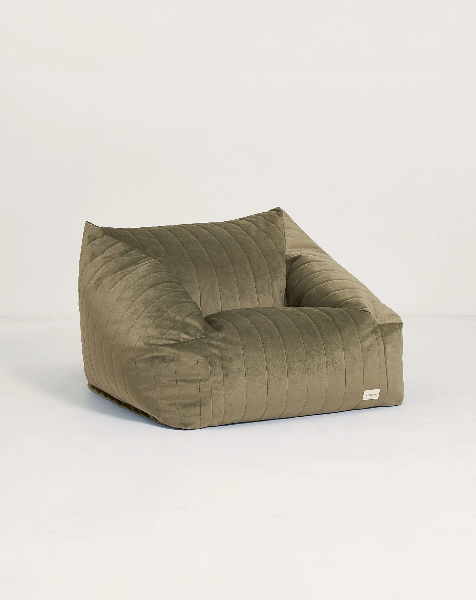 Fauteuil-pouf chelsea - taille enfant -eco-velours | Vert
