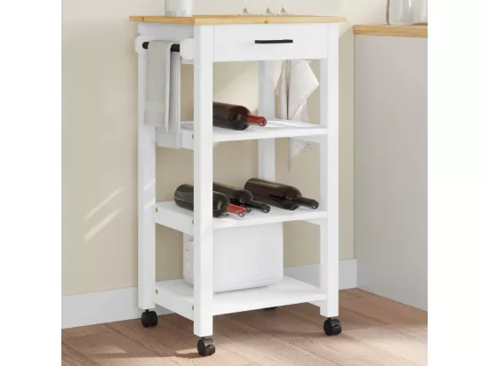 Chariot de cuisine MONZA 48x40x90 cm bois massif de pin