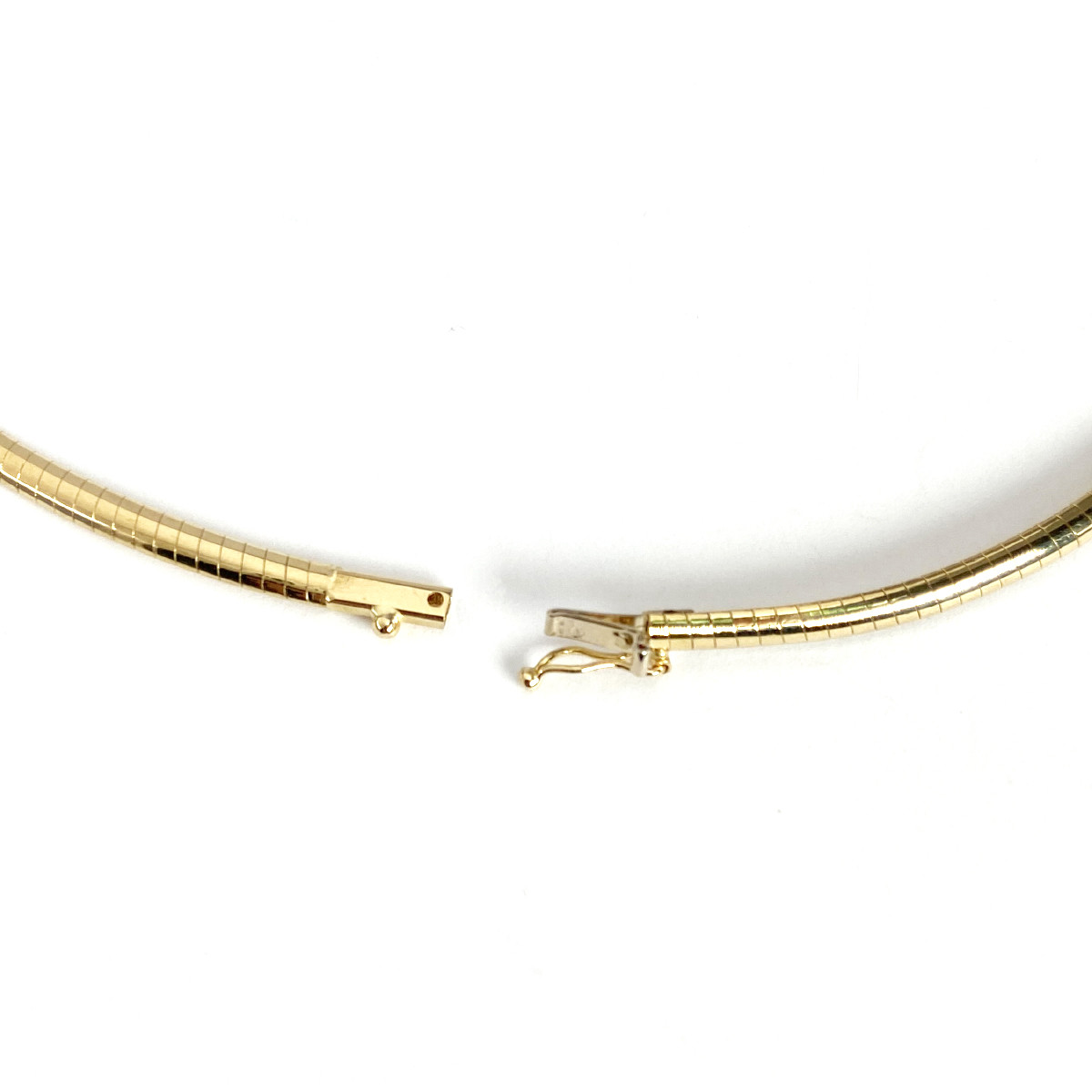 Collier cable d'occasion or 750 jaune diamants 43 cm
