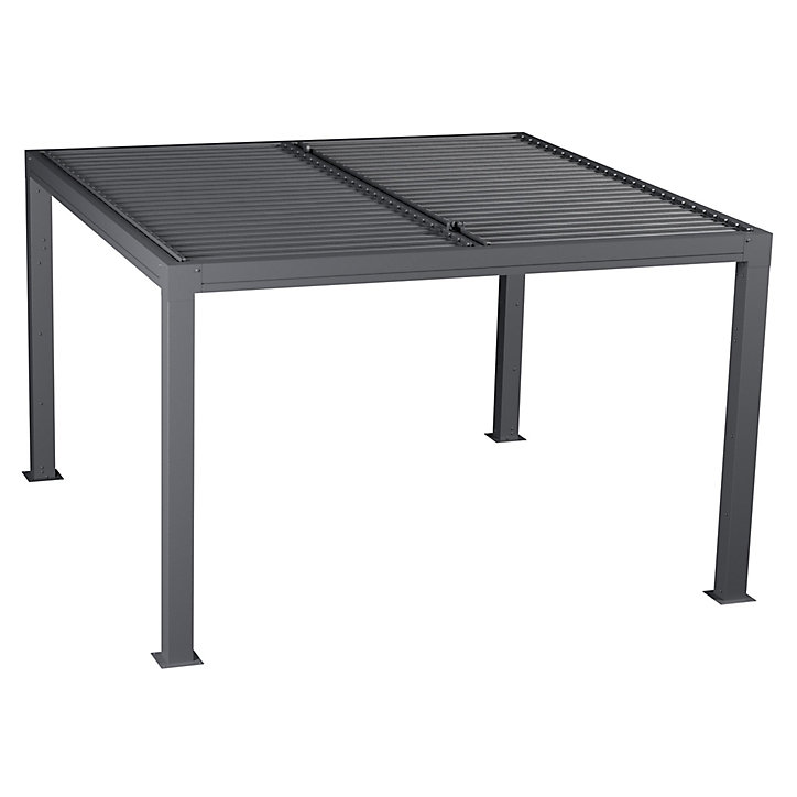 Pergola bioclimatique autoportante manuelle aluminium Hespéride Majae 3,6 x 3,6 m