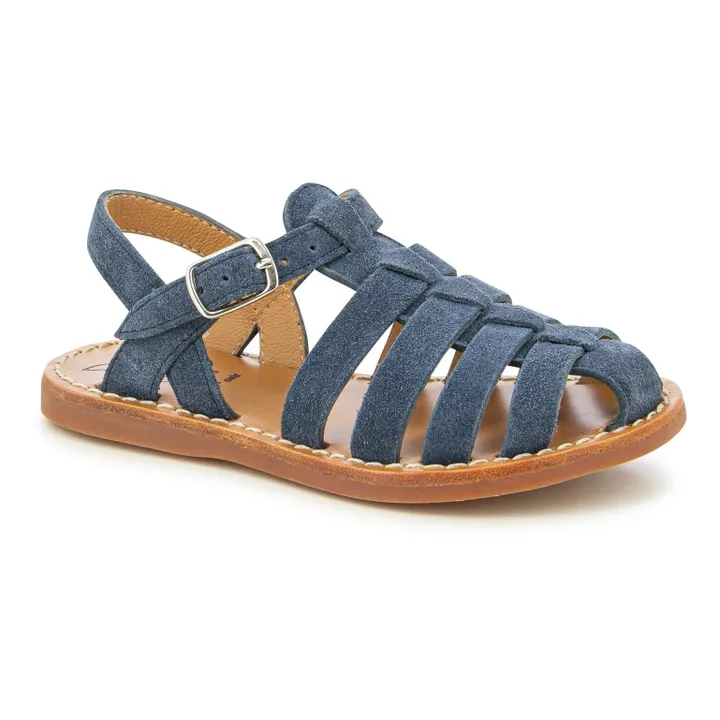Pom d'Api Sandales Plage-Stitch Dad | Gris foncé