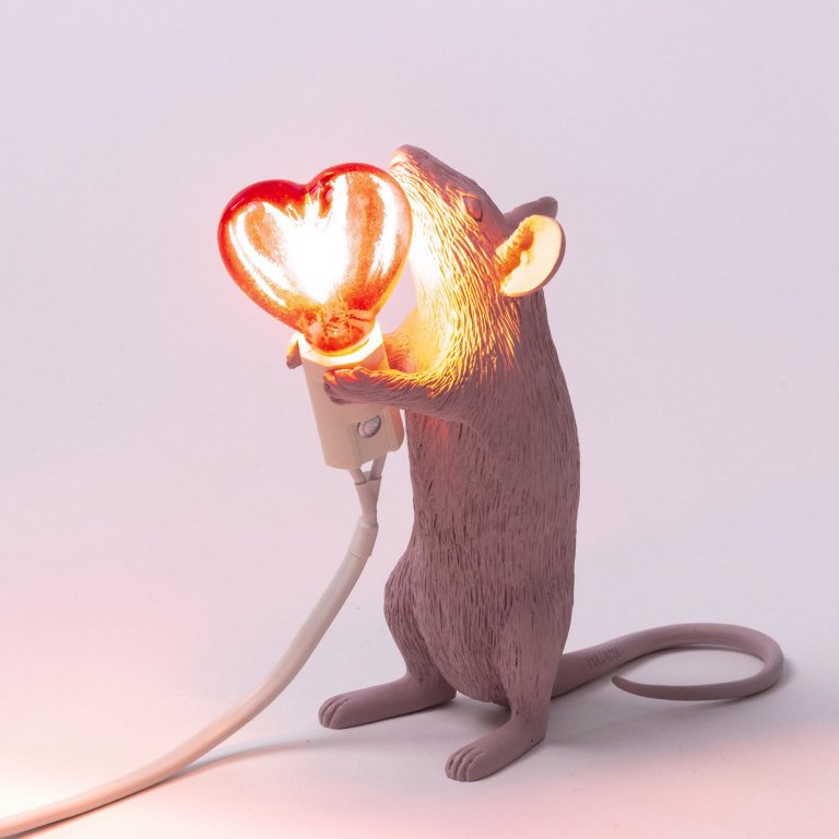 Seletti Mouse Standing Valentine's Day tafellamp USB
