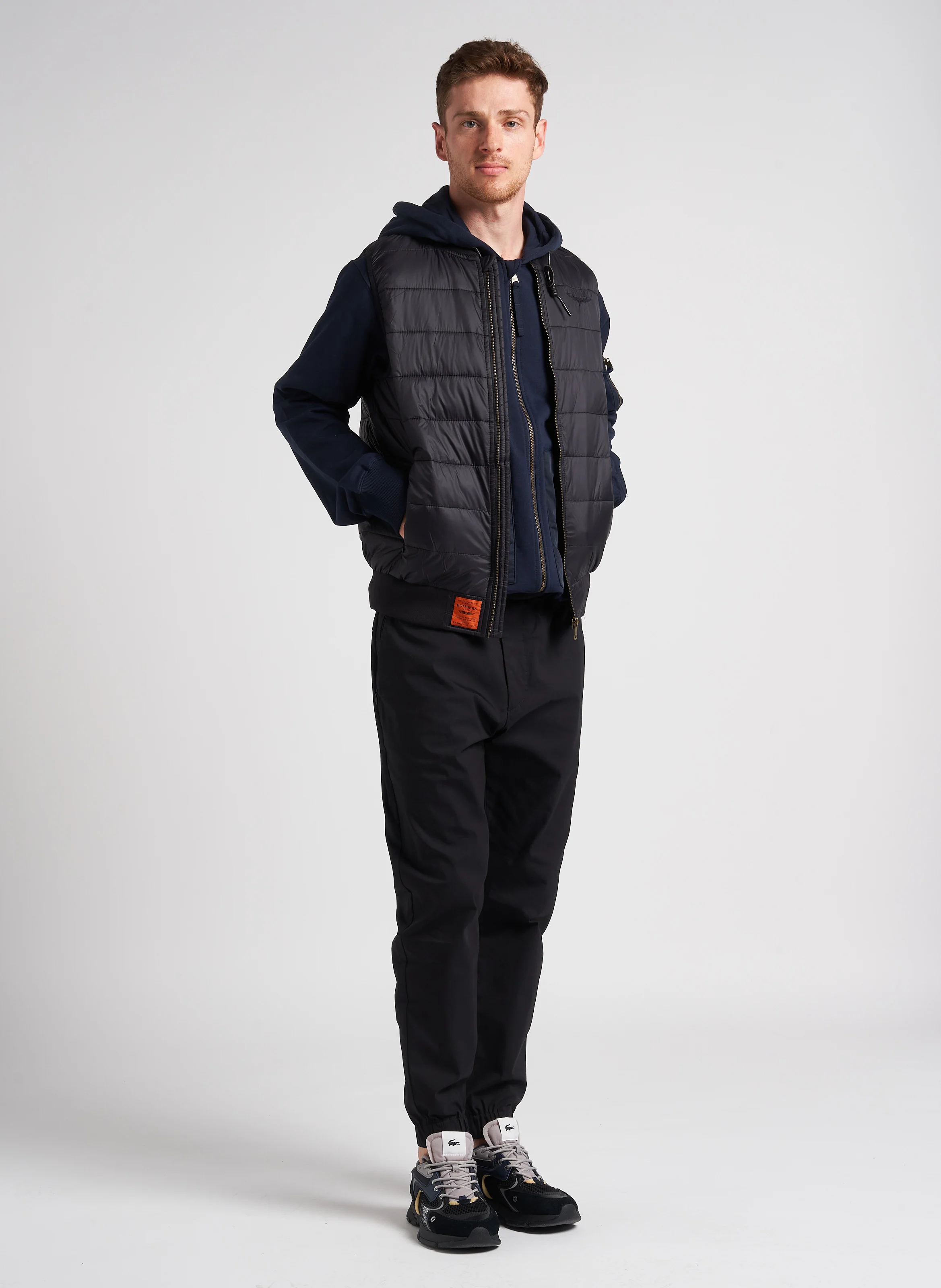RANGER - Veste bombers à capuche en coton | Bleu