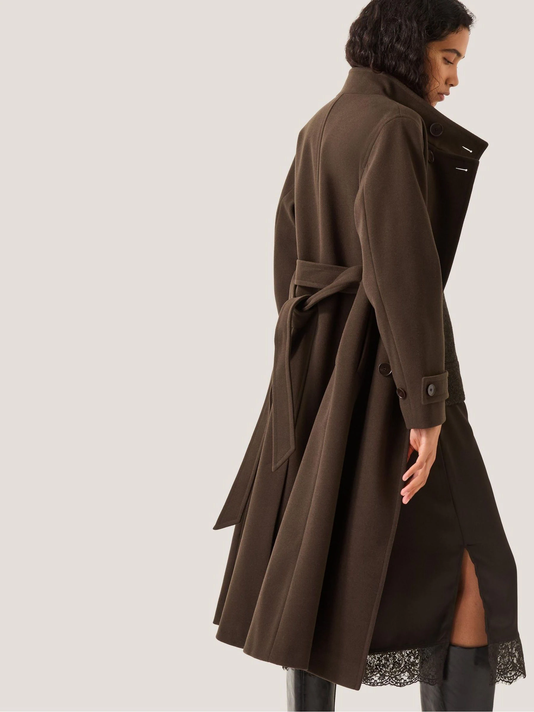 Monsoon Tia Funnel Trench Coat
