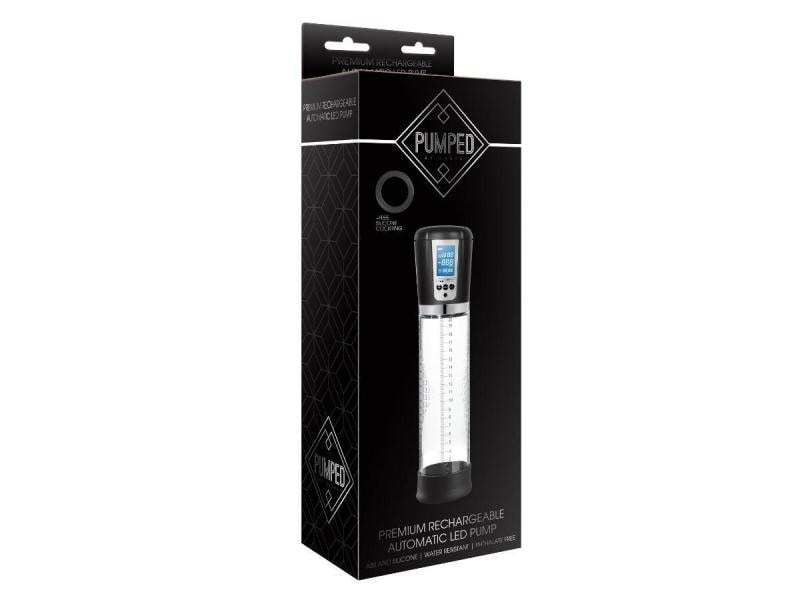 Pumped Penispumpe Premium Automatic LCD Pump Penispumpe mit digitaler Anzeige