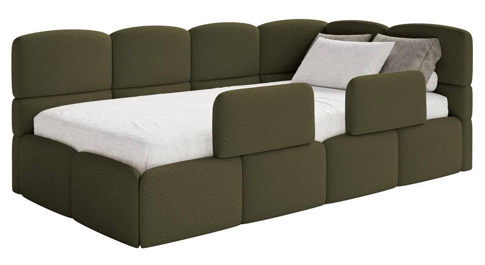 NADUVI Collection Jeugdbed incl matras Chloe rechts bouclé 90x200 met