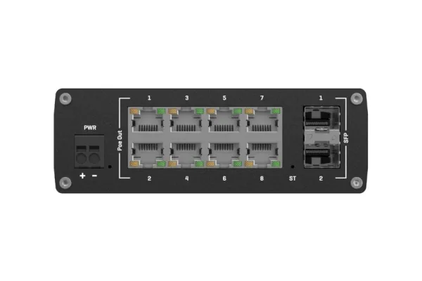 Teltonika TSW202 - Switch - Administreret - 8 x 10/100/1000 (PoE )   2 x SFP - DIN monterbar på skinne - PoE  (240 W)
