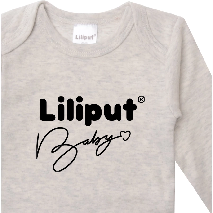 Liliput Amineckbody langarm Liliput Baby grau melange