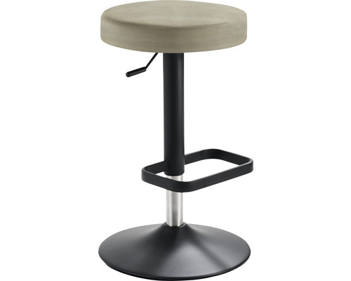 Barkruk Mayer Zitmeubelen 1200 44 x 44 x 55 cm staal zwart/taupe