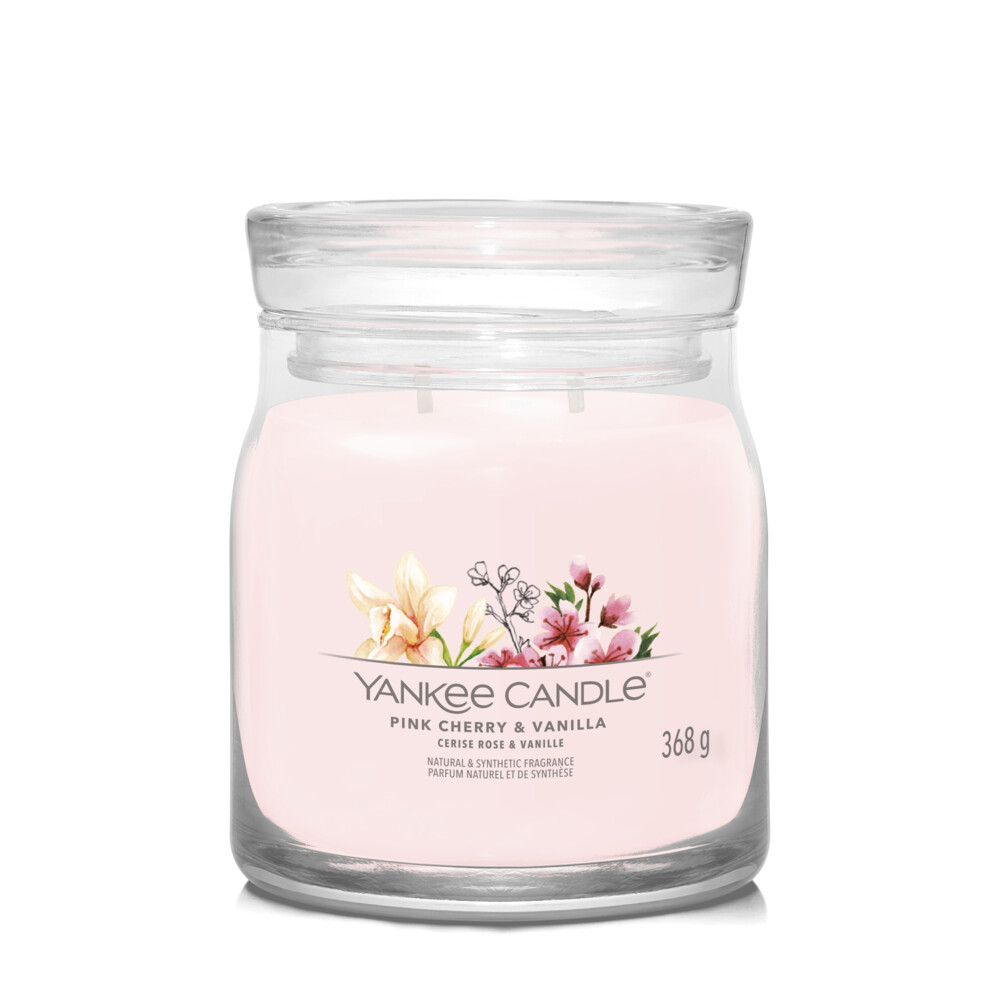 Yankee Candle Geurkaars Medium Jar Pink Cherry & Vanilla Signature368 gr