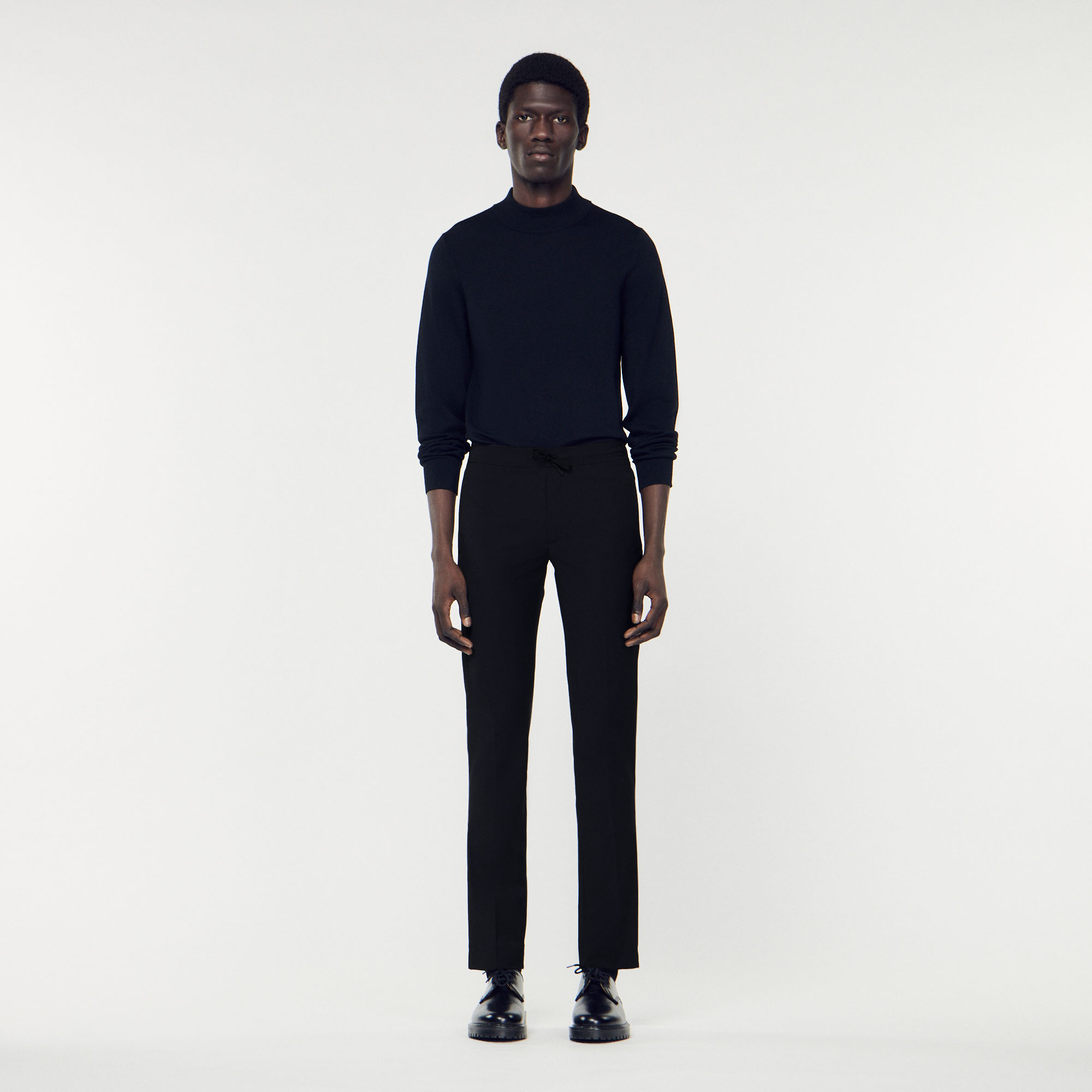 Pantalon á ceinture elastiquee