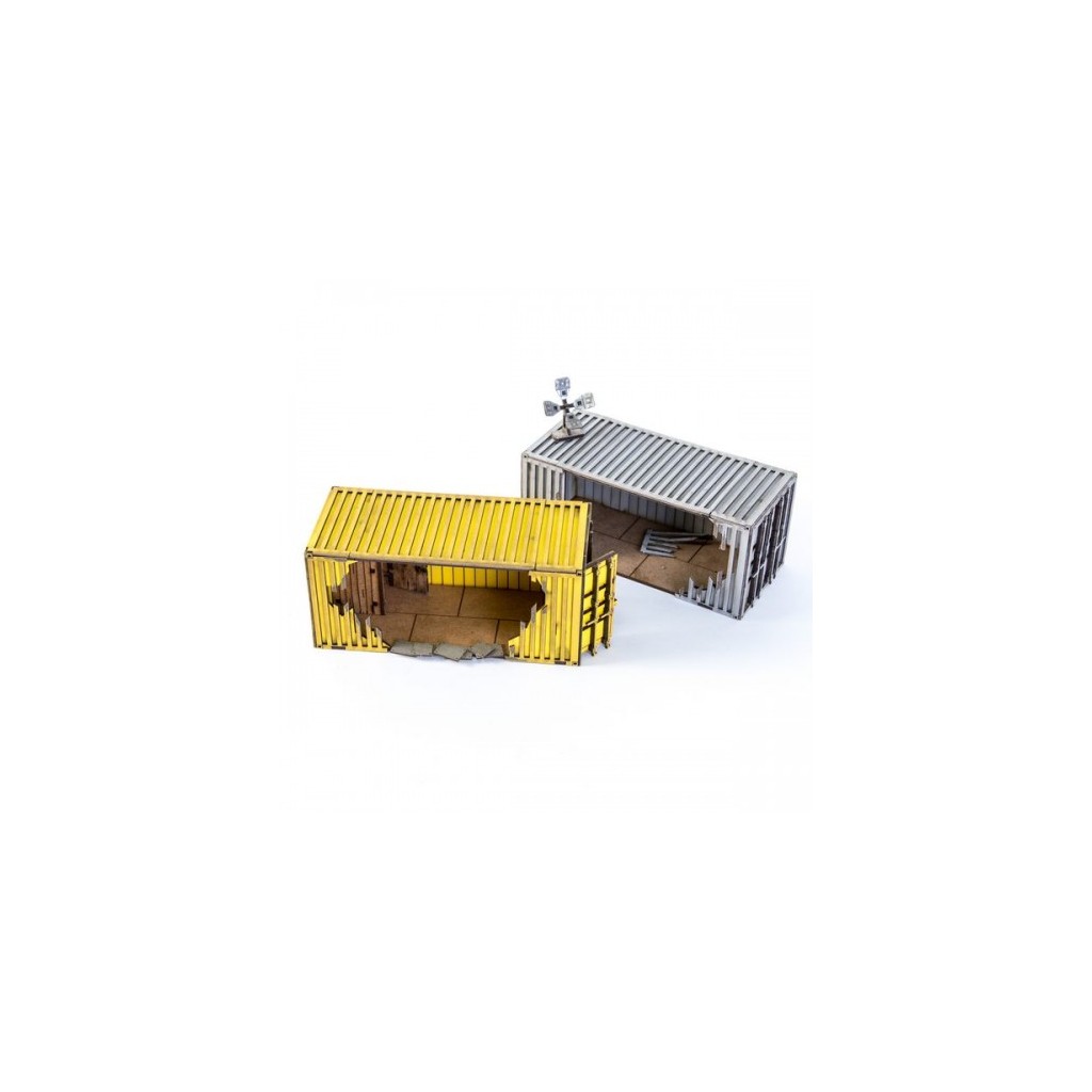 2x Damages Containers (Yellow and Grey)