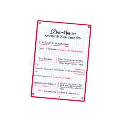 Oxford REVISION 2.0 - Pack de 32 Fiches Bristol Scribzee - 14,8 x 21 cm - petits carreaux - perforées - rouge