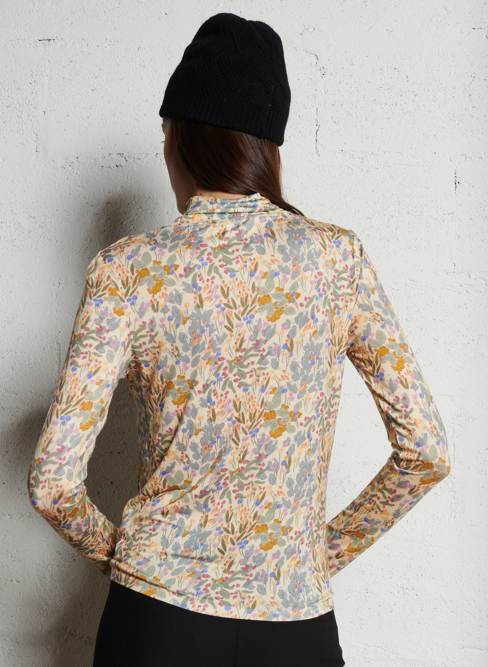 FERNANDA - Sous-pull col roulé ajusté imprimé | Multicolore