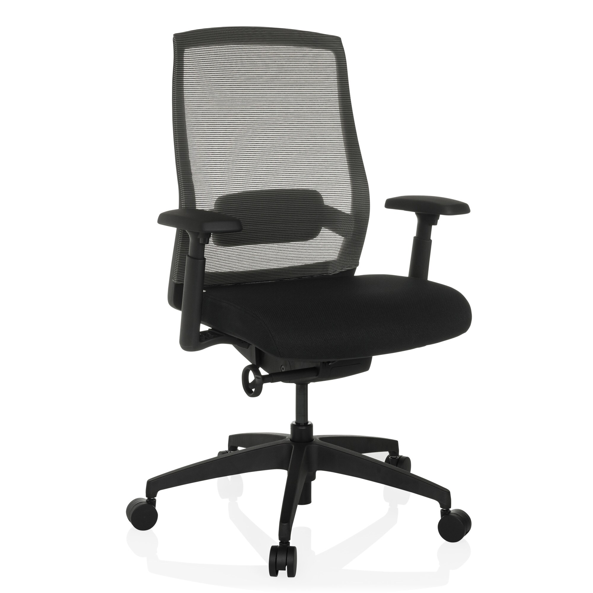 Profi Bürostuhl COLORE Stoff/Netzstoff mit Armlehnen (höhenverstellbar) hjh OFFICE