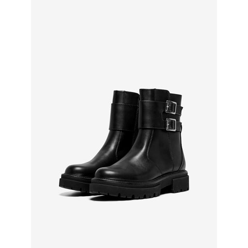 ONLY Trinity-7 Double Buckle Støvler, Black, 38