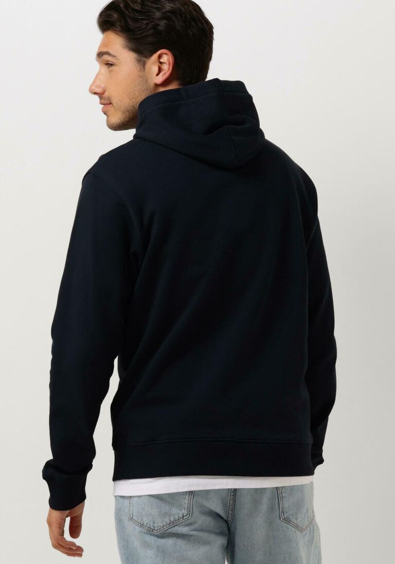 SCOTCH & SODA donkerblauwe scotch & soda sweater essential logo badge hoodie