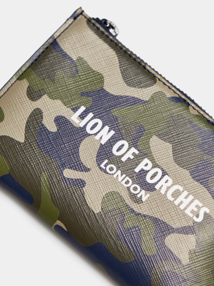 Porta-moedas com fecho, estampado e padrão
