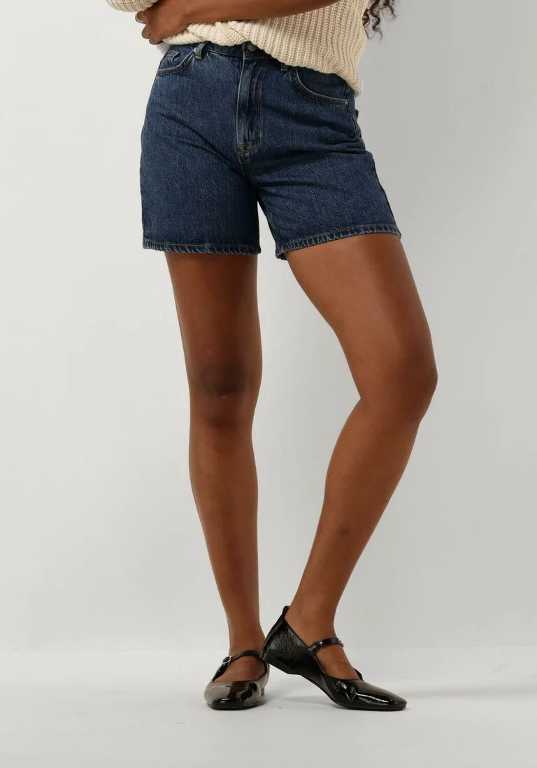 SELECTED FEMME blauwe selected femme shorts slfkrista hw mid blue denim