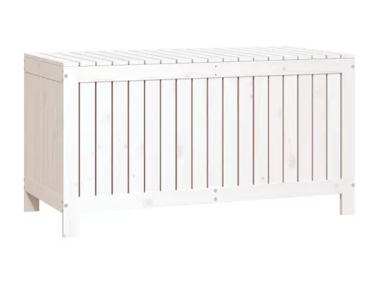 Coffre boîte meuble de bois blanche 121 x 55 x 64 cm 02_0013070
