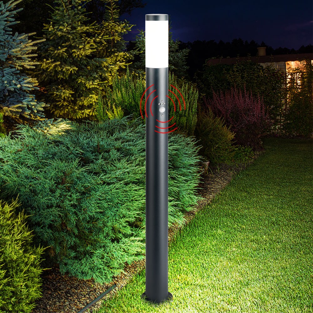 Stehlampe, Edelstahl, anthrazit, Sensor, H 110 cm, BOSTON