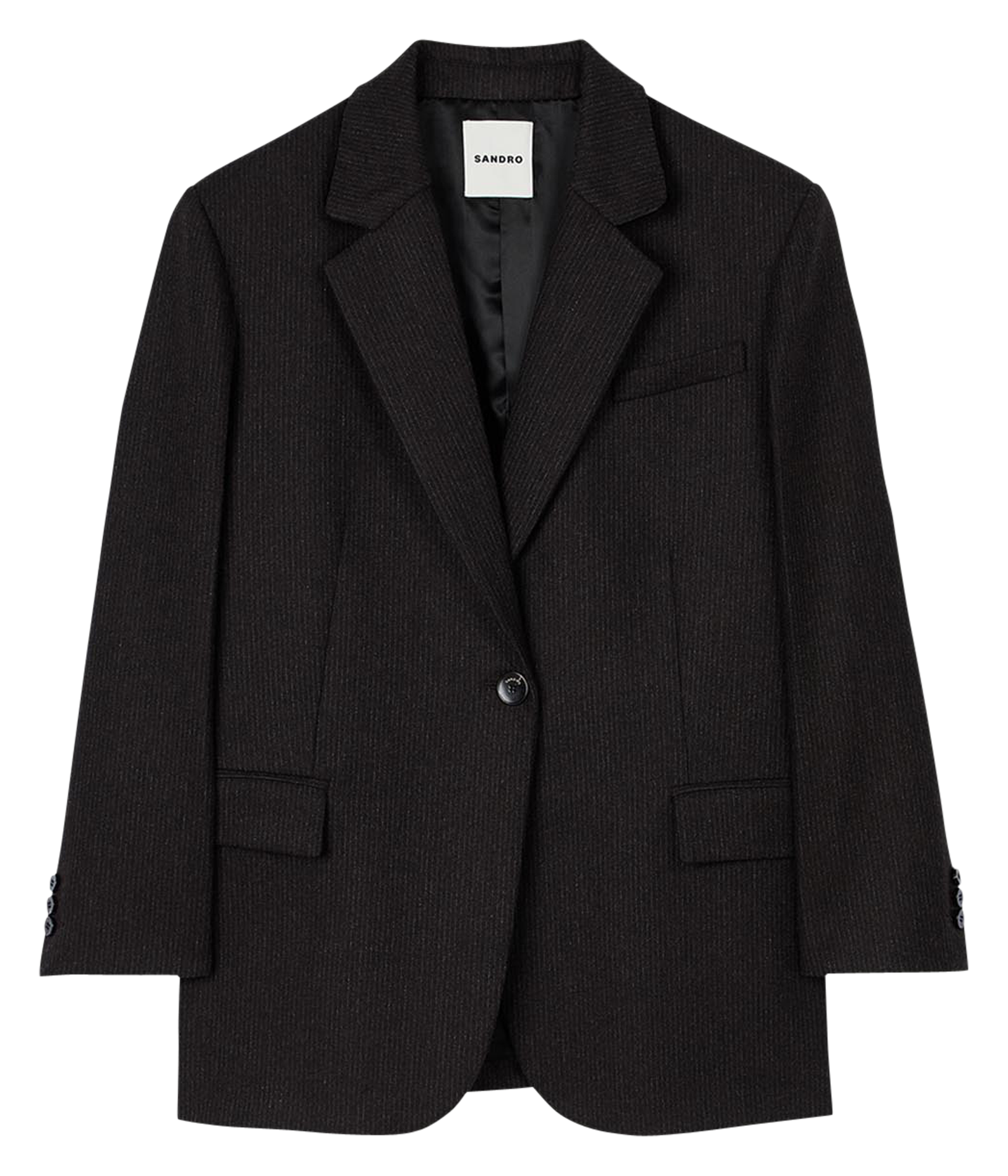Veste de tailleur en laine mélangée | Marron