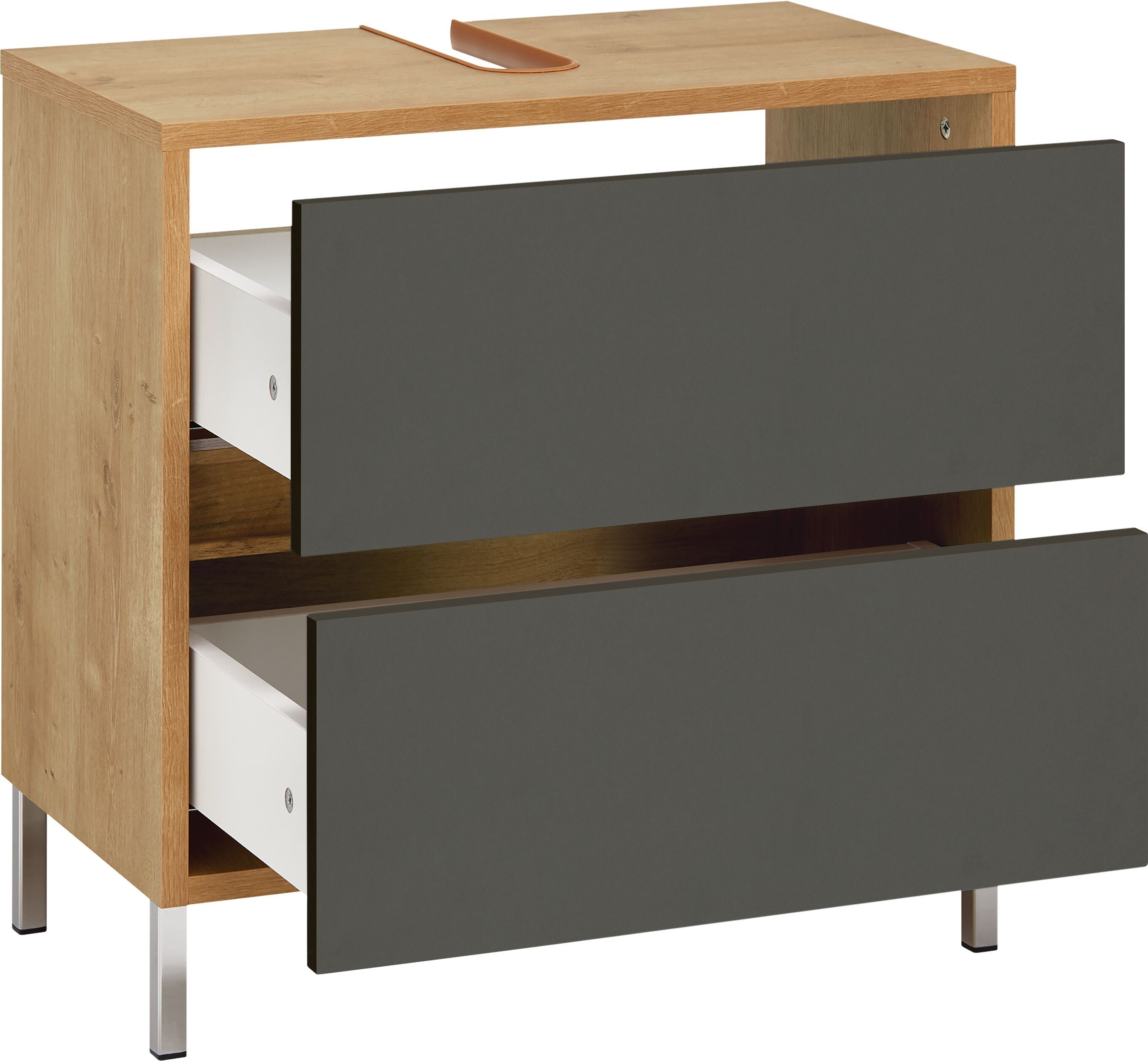 SIERRA Lavaboy - Eiche/Anthrazit / B: 60.0 cm x T: 35.0 cm x H: 60.0 cm