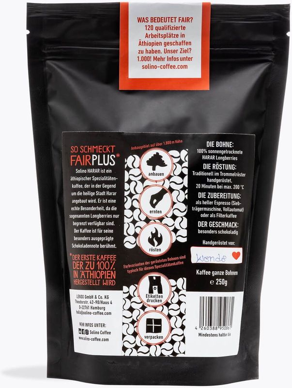 Koffiebonen - Harar - Arabica - Donker Geroosterd