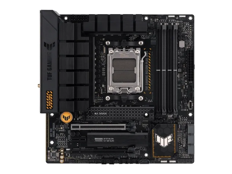 [OUTLET] - ASUS TUF Gaming B650M-Plus WIFI - Bundkort - micro ATX - Socket AM5 - AMD B650 Chipset - USB-C 3.2 Gen 2x2, USB 3.1 Gen 2, USB 3.2 Gen 2, USB-C 3.2 Gen 1 - 2.5 Gigabit LAN, Bluetooth - onboard grafik (CPU påkrævet) - HD Audio (8-kanaler)