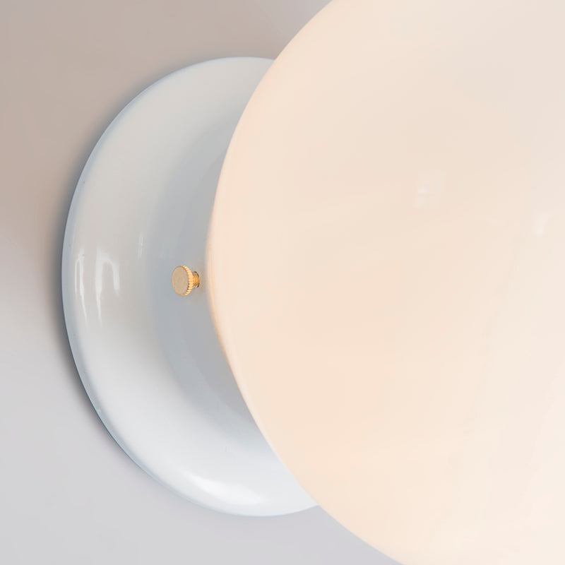 QAZQA Retro plafondlamp wit opaal glas - Scoop