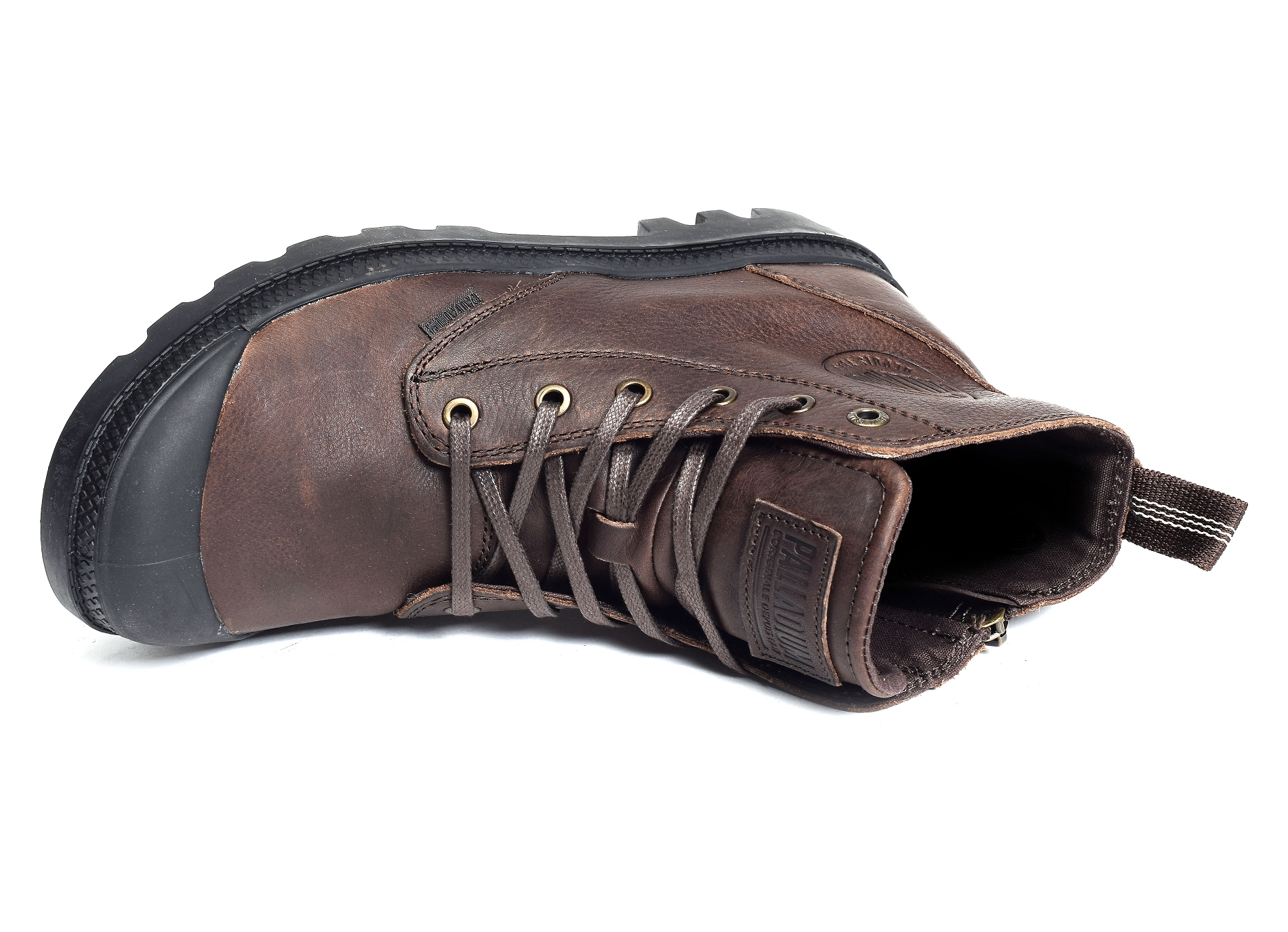 Pampa zip leather marron