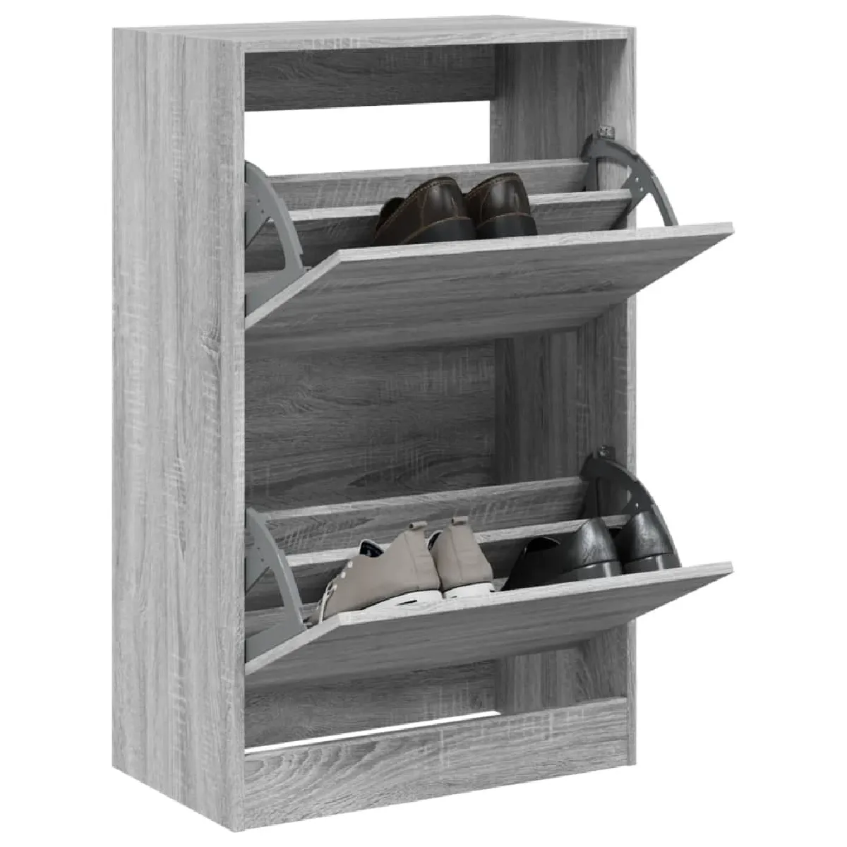 vidaXL Armoire à chaussures sonoma gris 60x34x96,5 cm