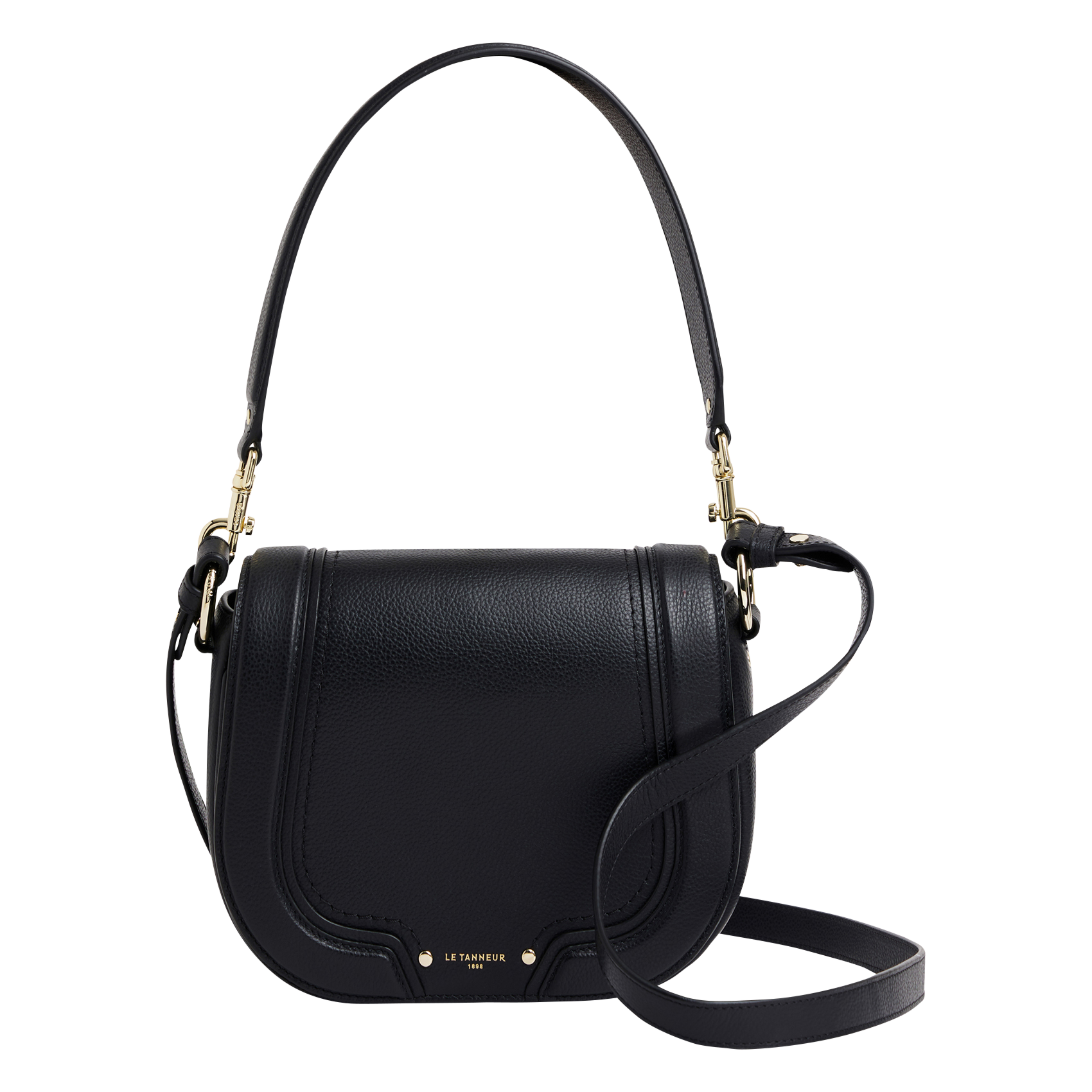 ELLA - Sac épaule en cuir| Noir