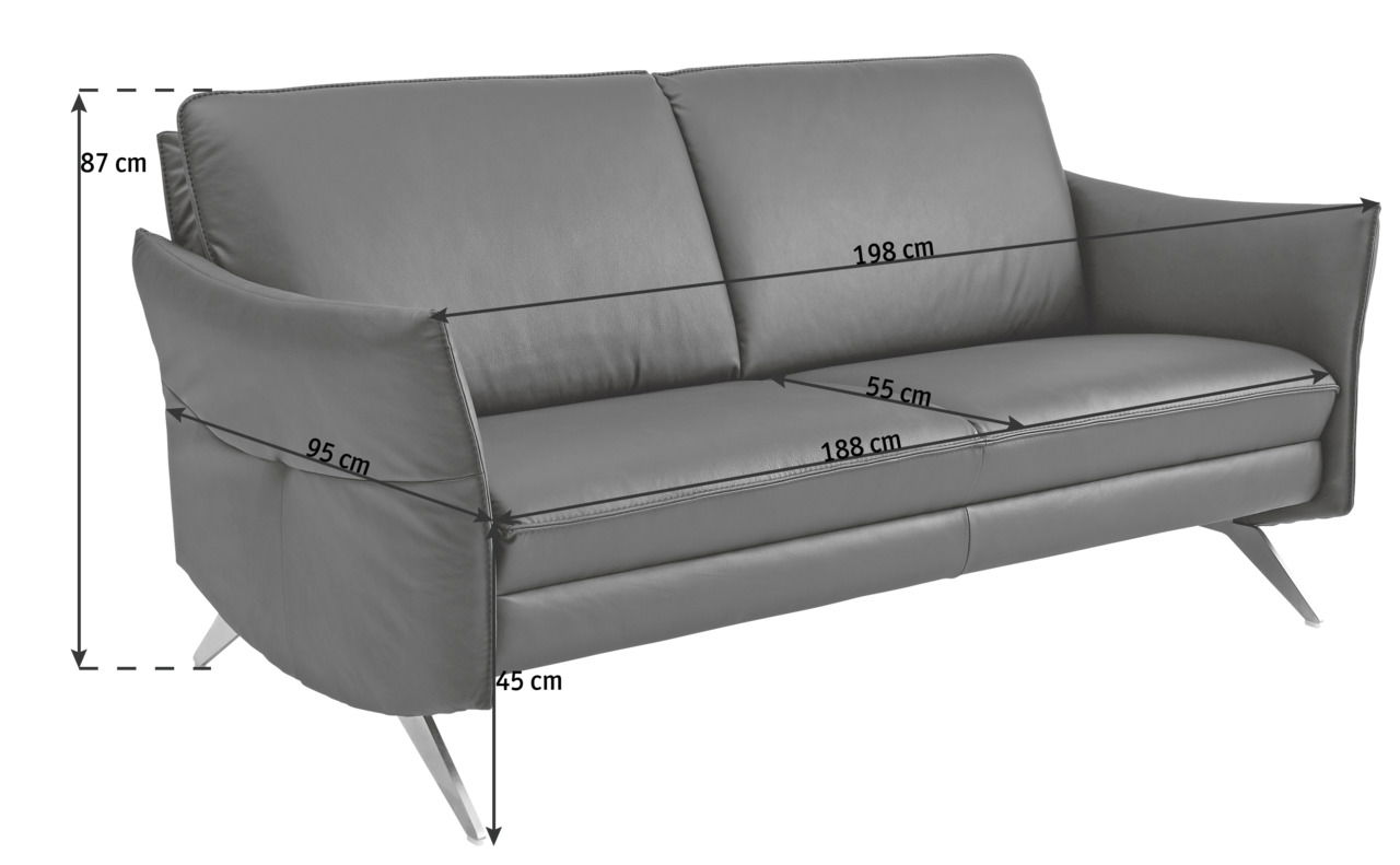 Himolla-Komfortklasse Sofa 2,5er 6902 SELECT