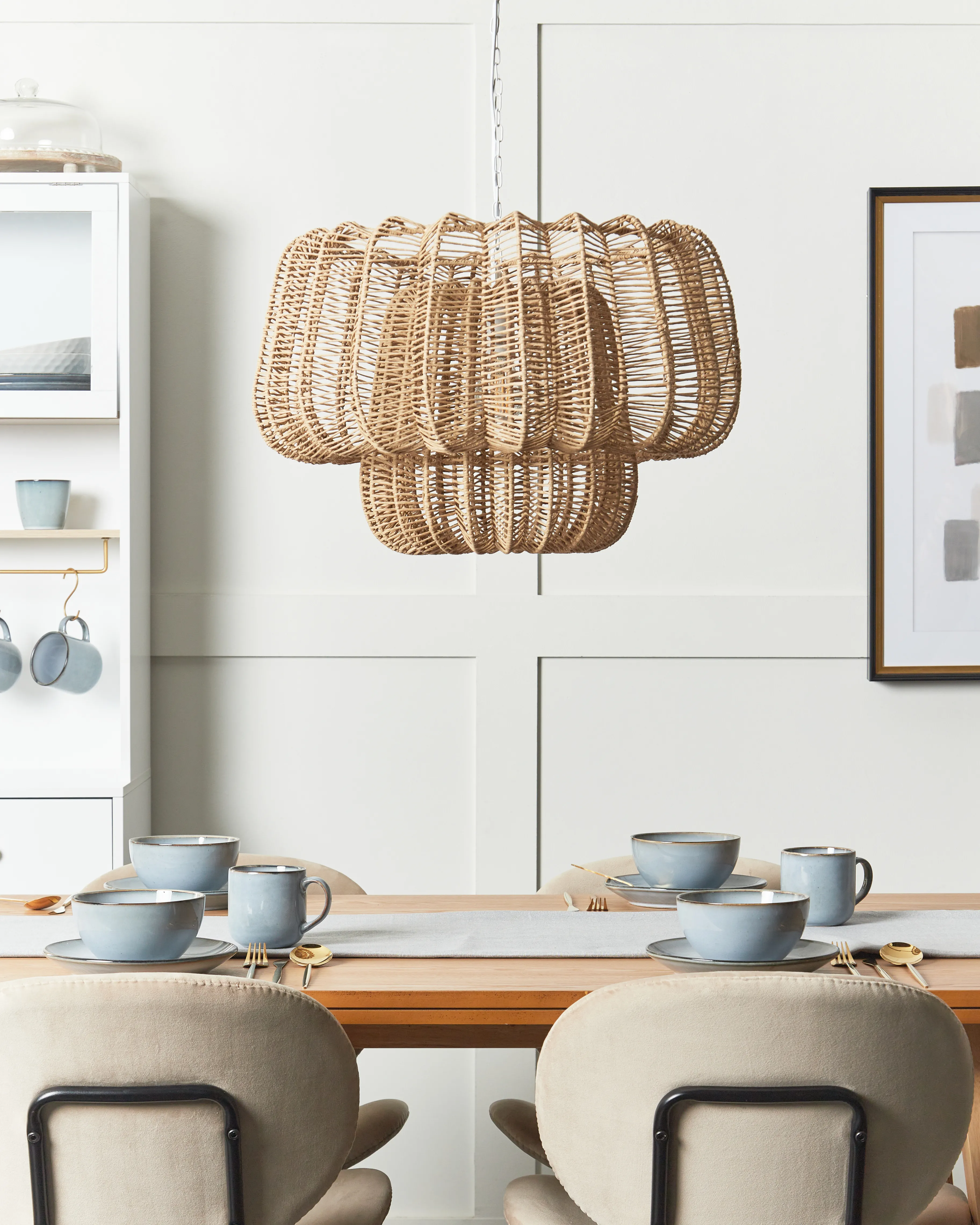 Hanglamp SAISI Papierkoord Beige